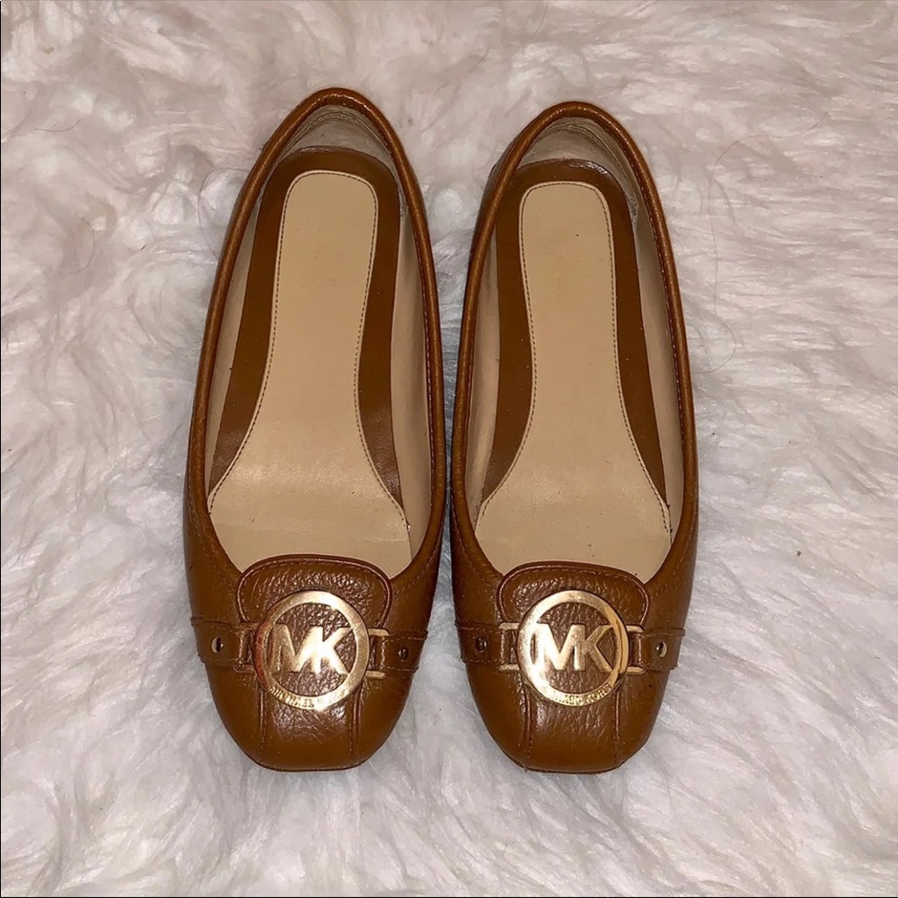 MICHAEL KORS Brown Leather Flats